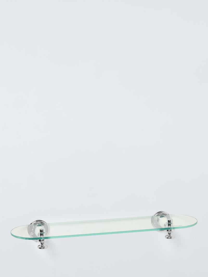 John Lewis Legacy glass bathroom shelf with chrome effect, UK version