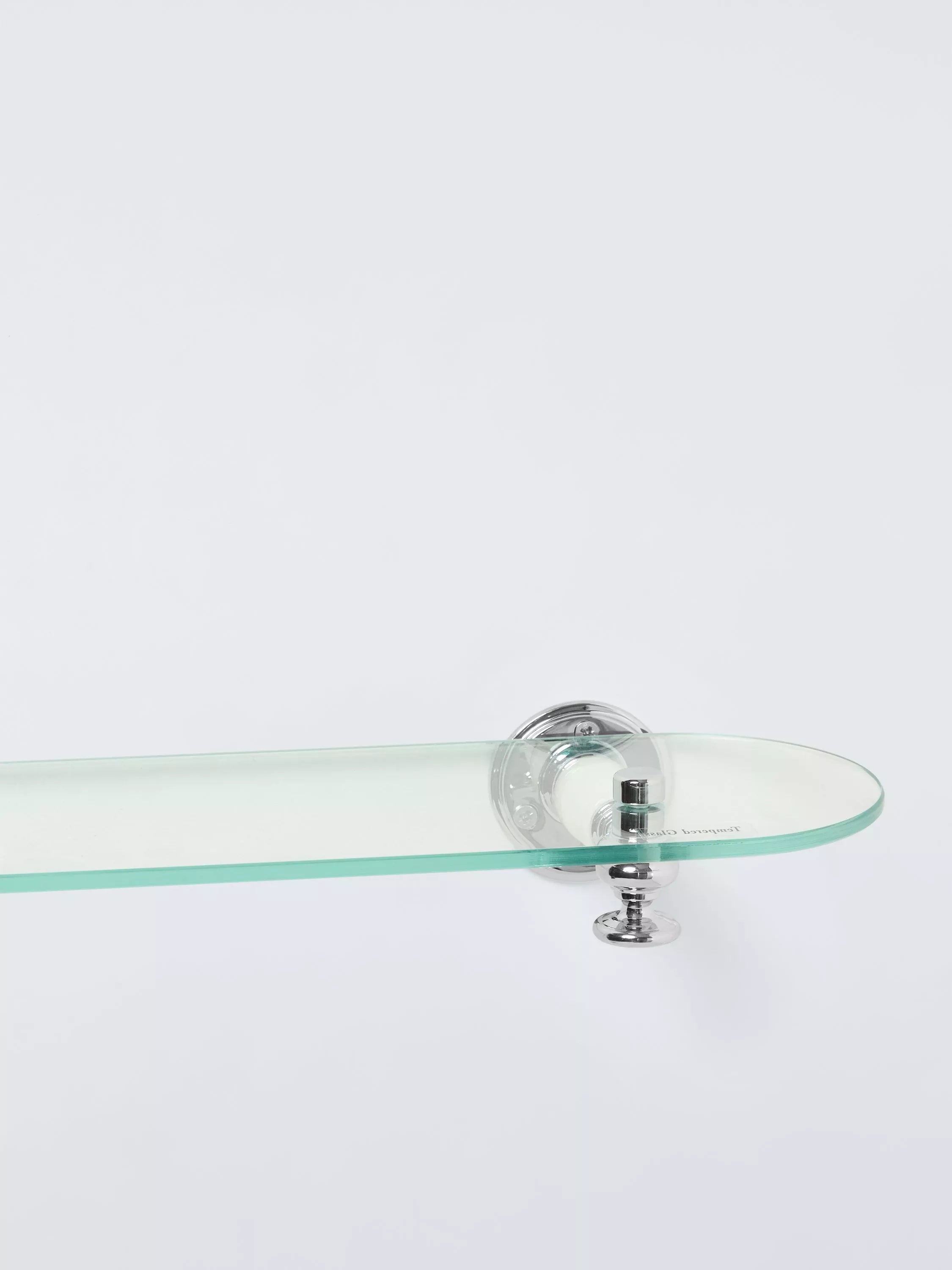 John Lewis Legacy glass bathroom shelf with chrome effect, UK version