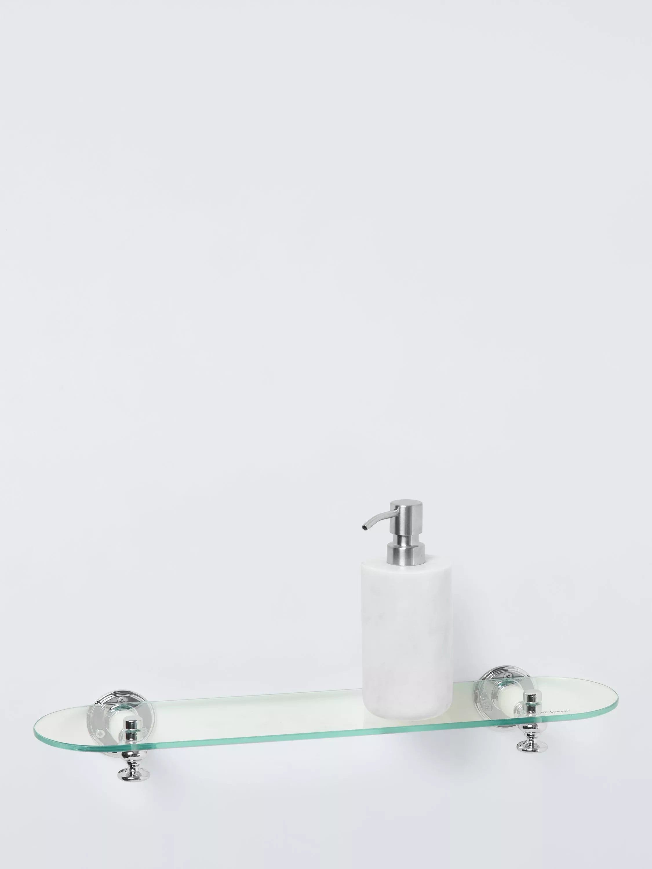 John Lewis Legacy glass bathroom shelf with chrome effect, UK version