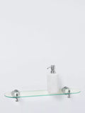 John Lewis Legacy glass bathroom shelf with chrome effect, UK version
