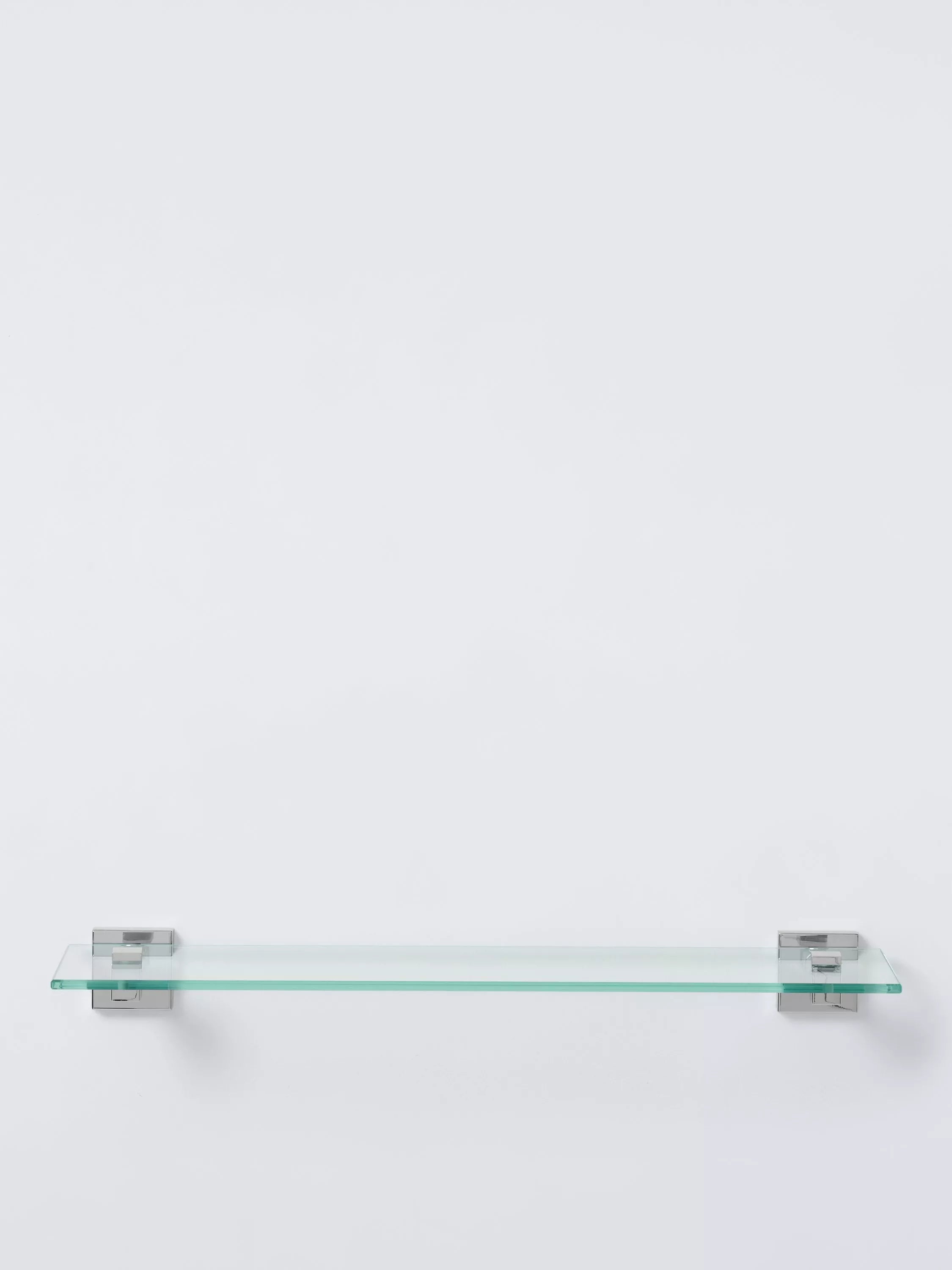 John Lewis Prism glass bathroom shelf chrome effect, imported from the UK