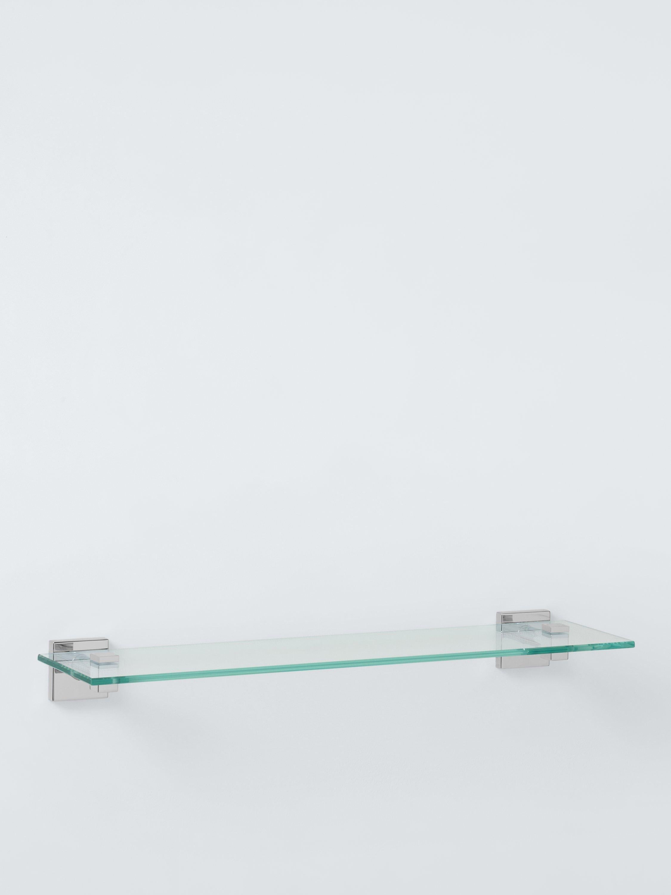 John Lewis Prism glass bathroom shelf chrome effect, imported from the UK