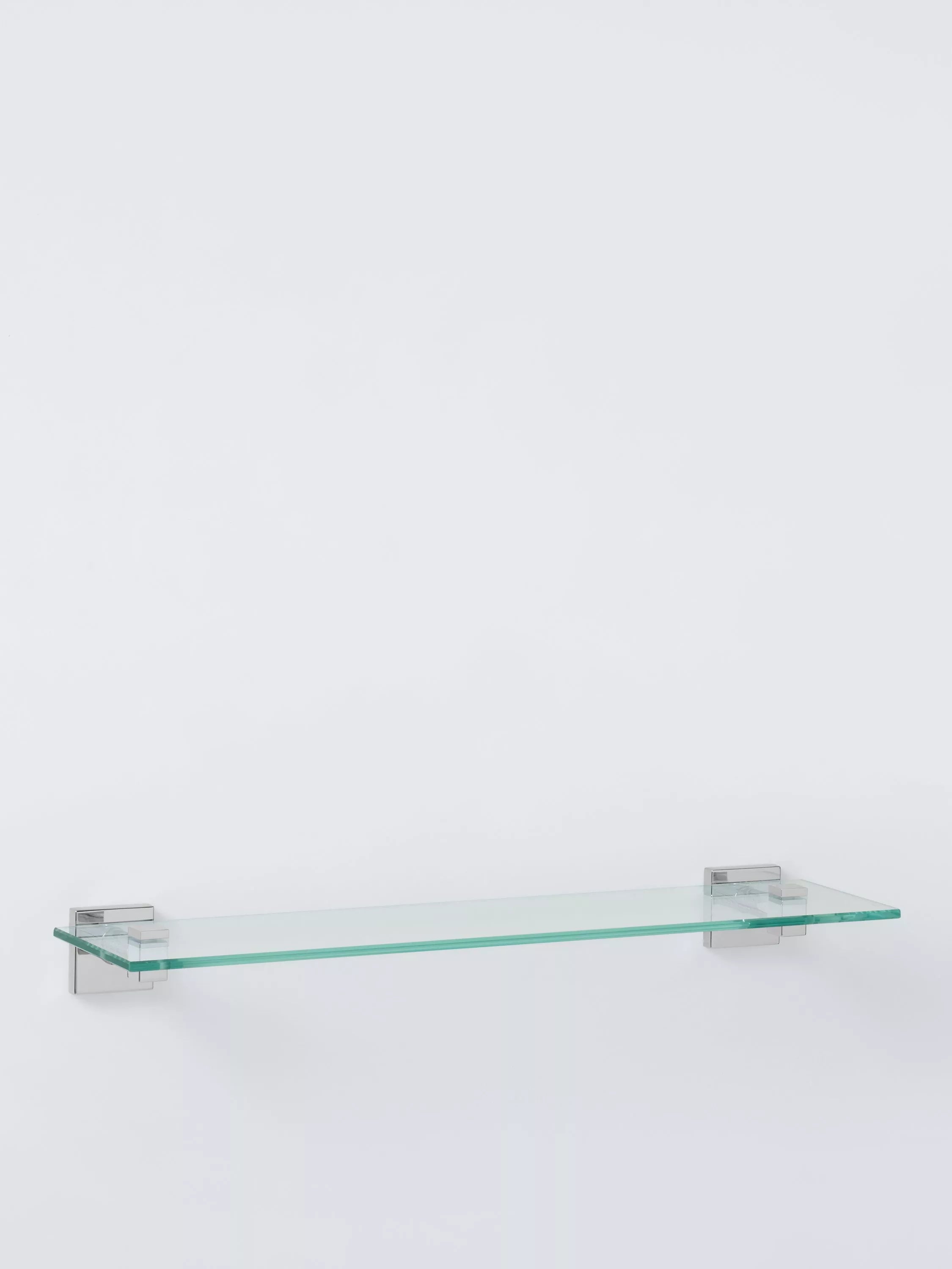 John Lewis Prism glass bathroom shelf chrome effect, imported from the UK