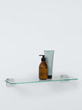 John Lewis Prism glass bathroom shelf chrome effect, imported from the UK