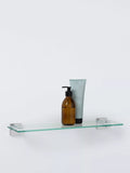 John Lewis Prism glass bathroom shelf chrome effect, imported from the UK