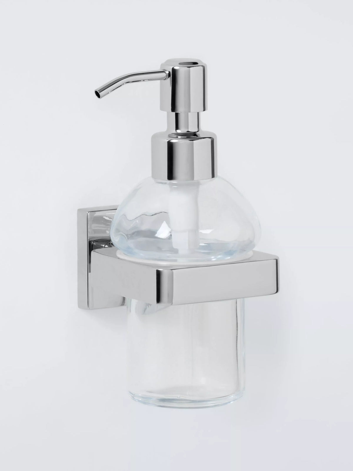 John Lewis Prism glass soap dispenser chrome finish - British product