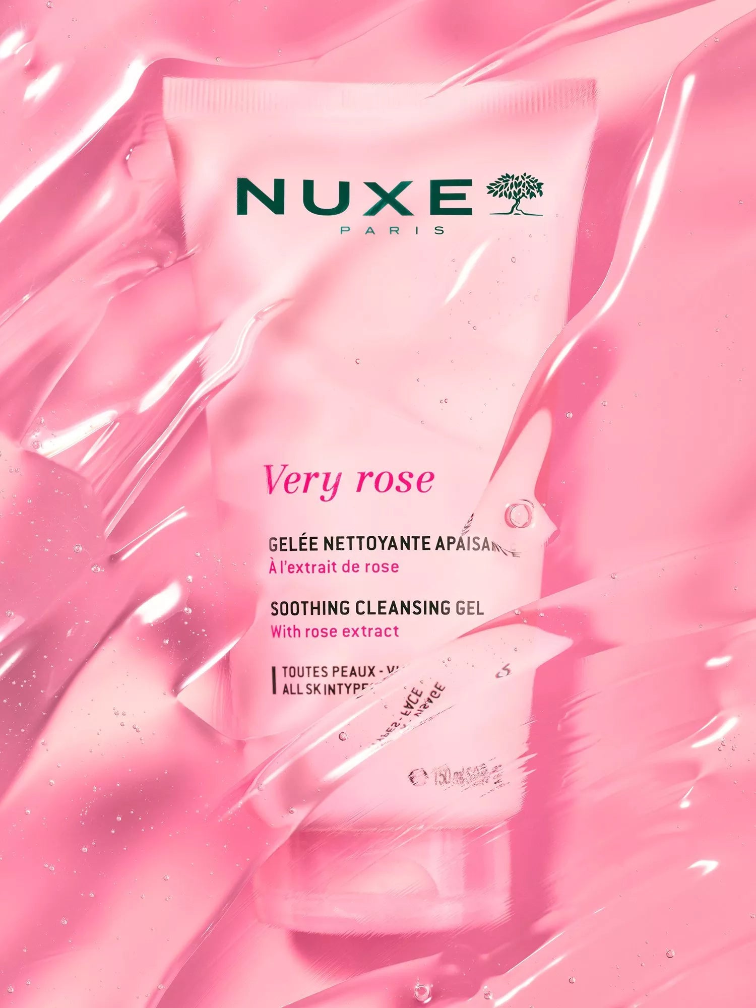 NUXE Very Rose cleansing gel 150ml (British brand)