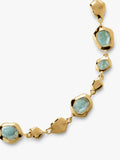 Monica Vinader Odyssey Pebbled Bracelet gold vermeil aquamarine (British brand)