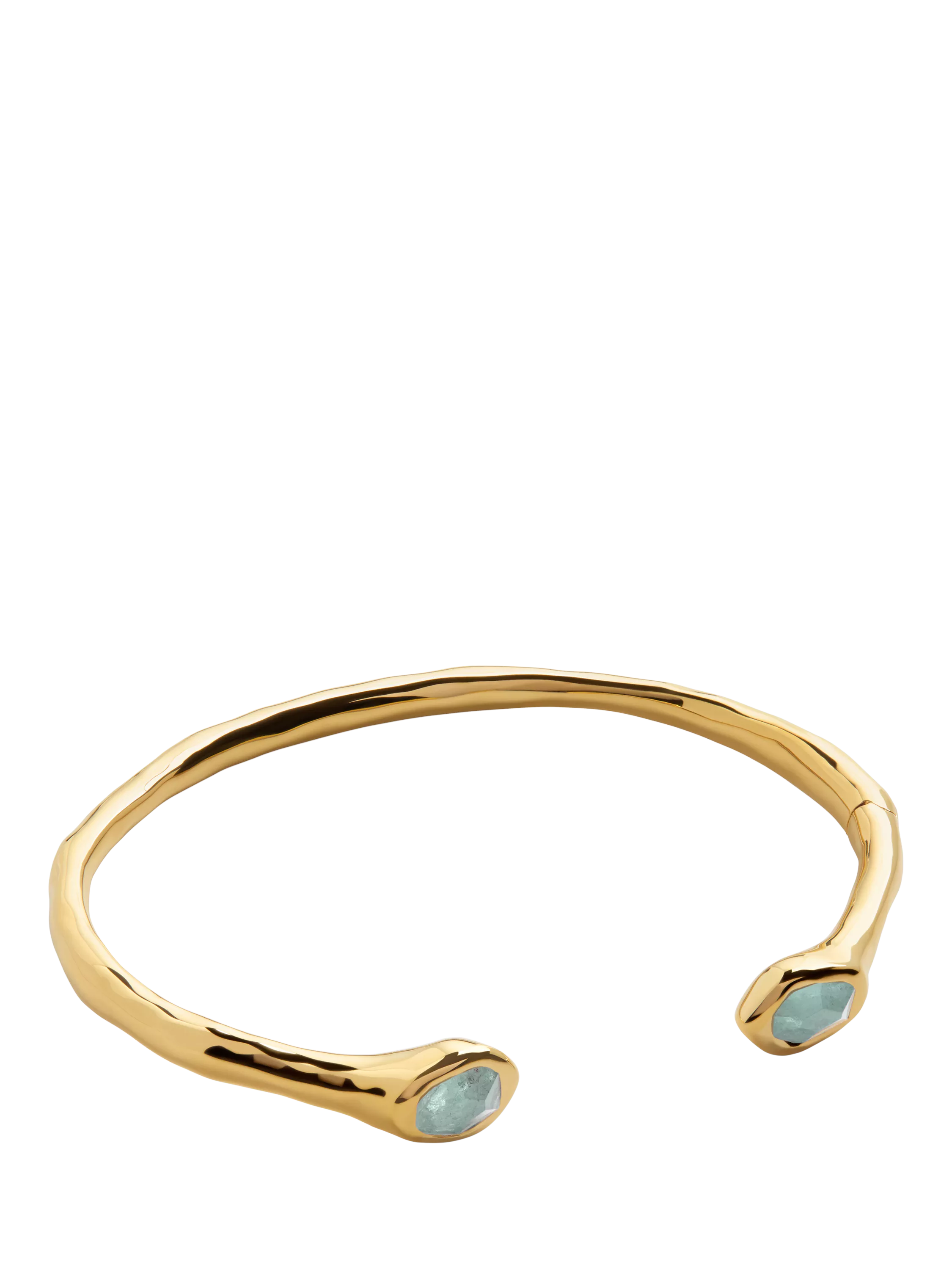 Monica Vinader aquamarine cuff bracelet gold vermeil large - British product