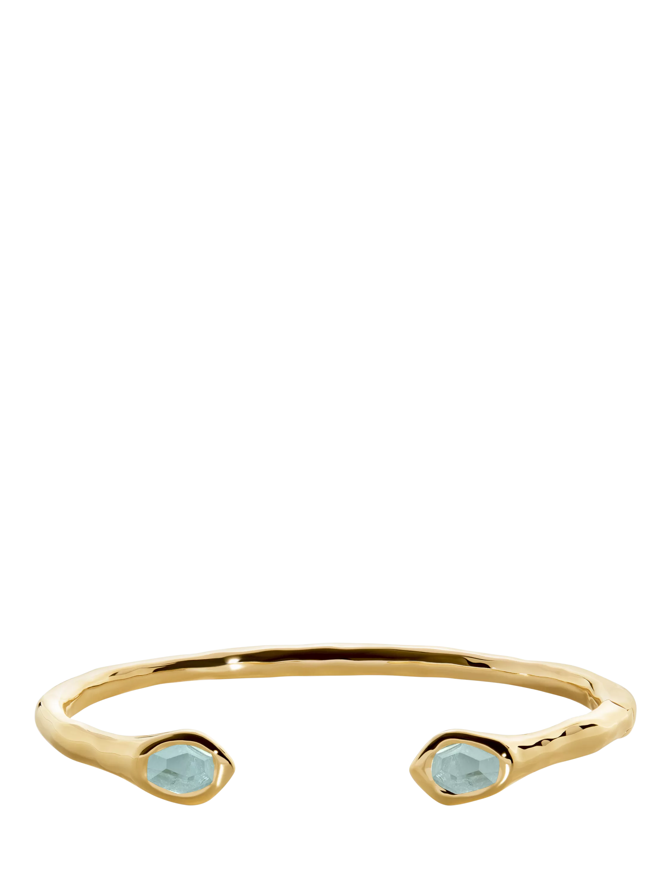 Monica Vinader aquamarine cuff bracelet gold vermeil large - British product