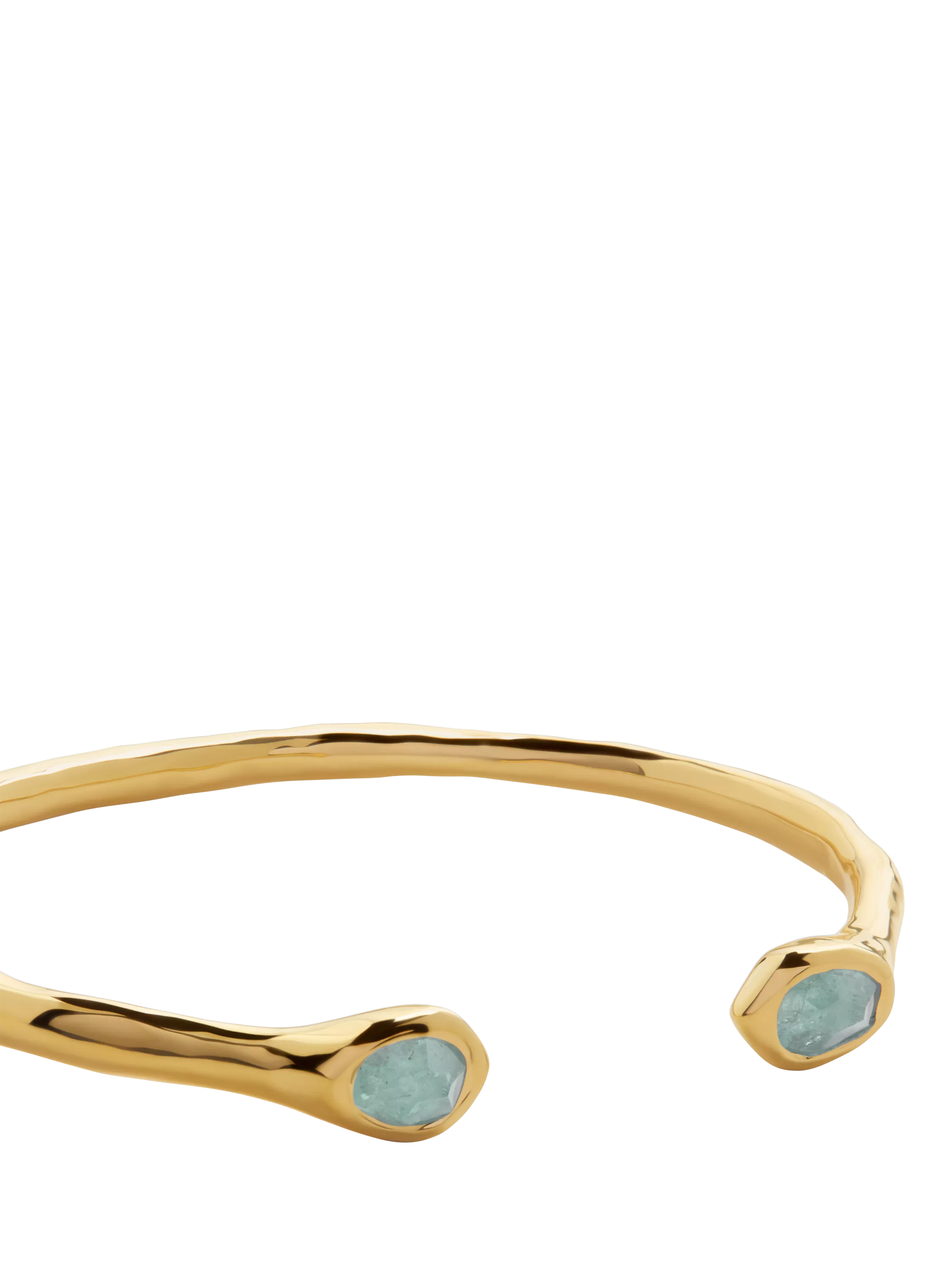 Monica Vinader aquamarine cuff bracelet gold vermeil large - British product