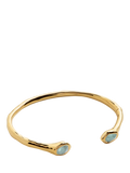 Monica Vinader Gemstone Open Cuff Gold/Blue Bracelet Medium