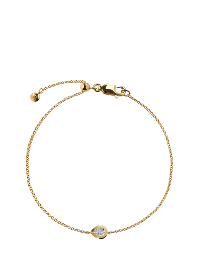 John Lewis Monica Vinader Lab Grown Diamond Chain Bracelet, Gold, 18cm- Buy online at McGrocer