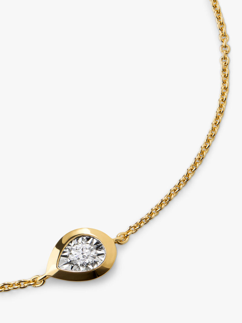 Monica Vinader lab grown diamond chain bracelet in gold vermeil, UK version