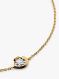 Monica Vinader lab grown diamond chain bracelet in gold vermeil, UK version