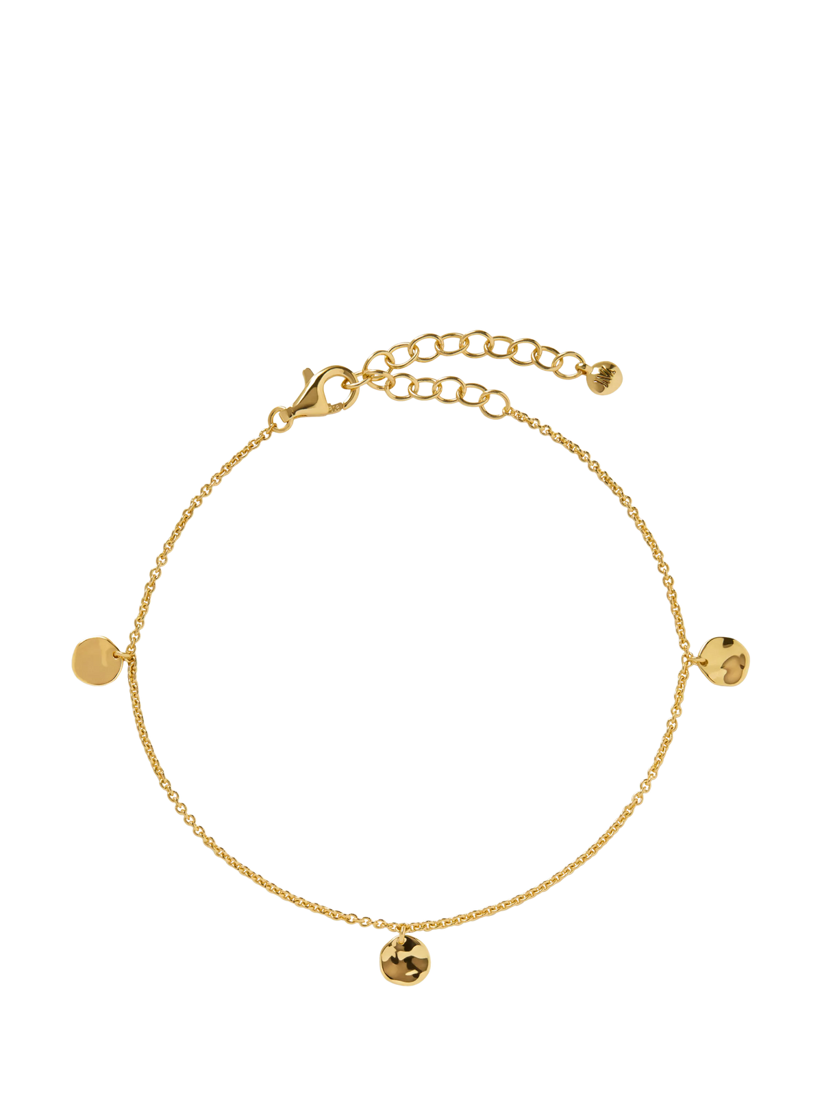 Monica Vinader gold chain bracelet adjustable 15-19cm, UK version