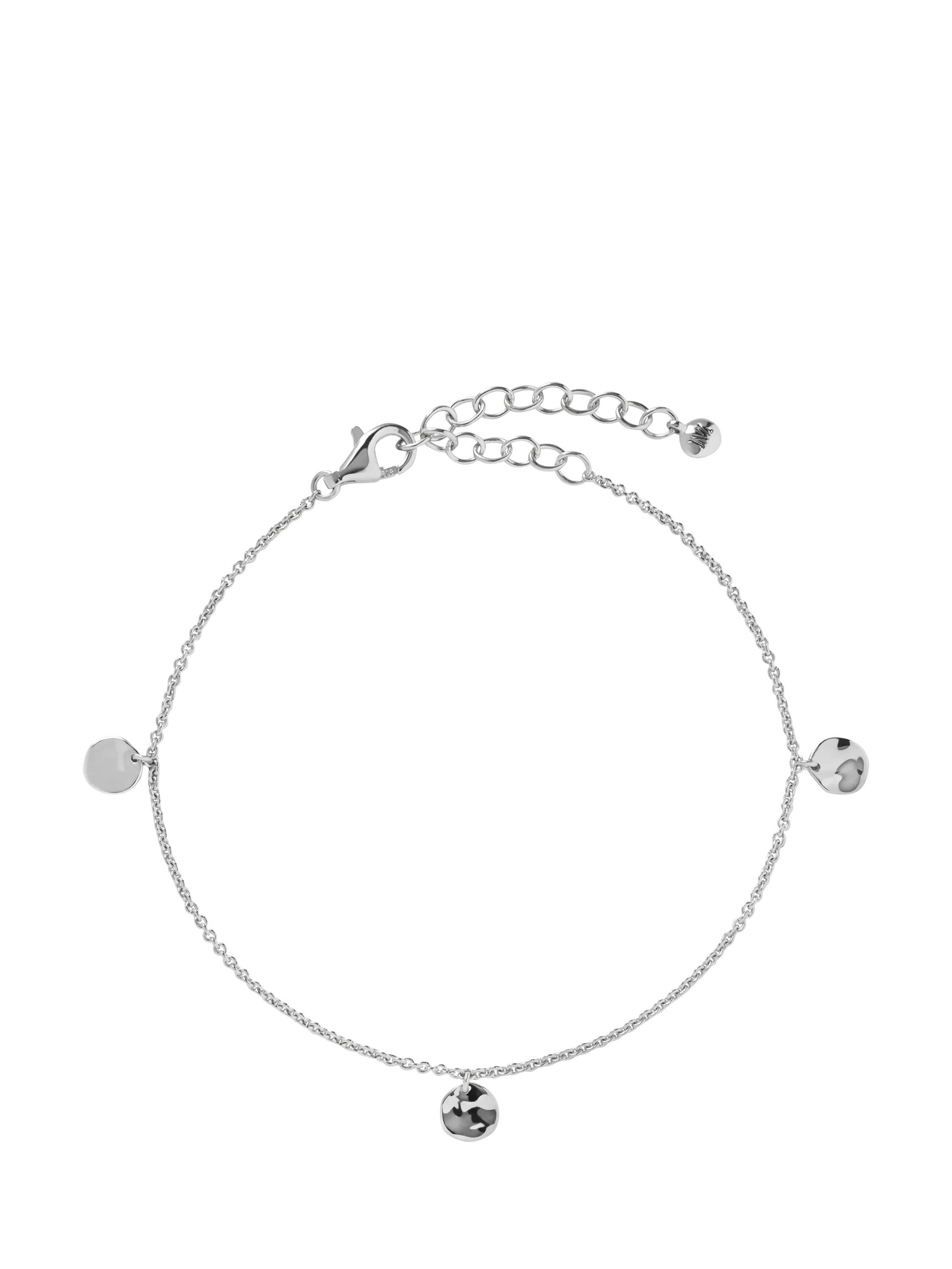 Monica Vinader adjustable chain bracelet in sterling silver - British product