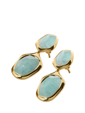 Monica Vinader cocktail drop earrings gold blue, UK version