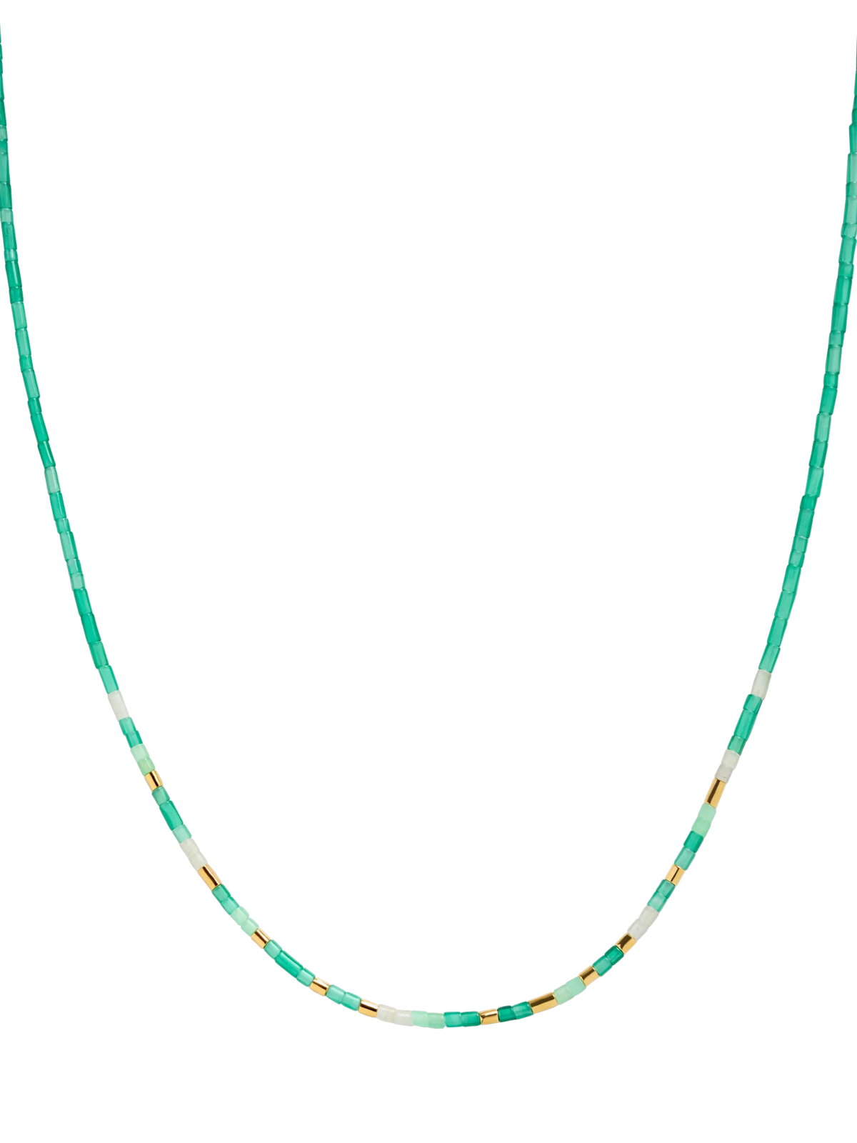 Monica Vinader Delphi beaded gem necklace, green, UK version
