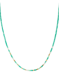 Monica Vinader Delphi beaded gem necklace, green, UK version