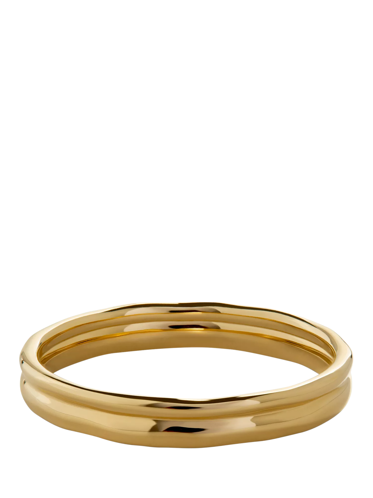 Monica Vinader gold plated MV Siren stacked ring - British product