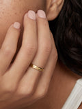 Monica Vinader gold plated MV Siren stacked ring - British product