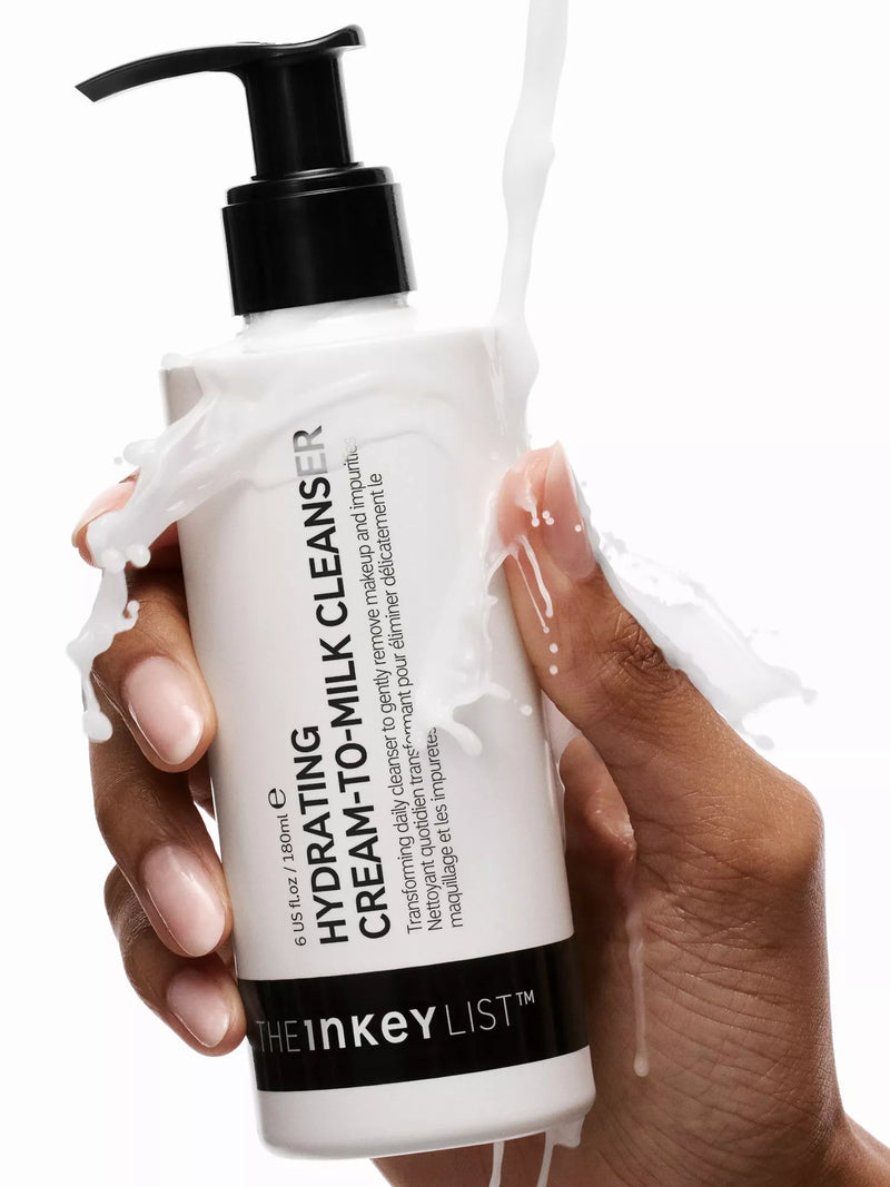 The Inkey List Hydrating Cream-to-Milk Cleanser 180ml, imported from the UK