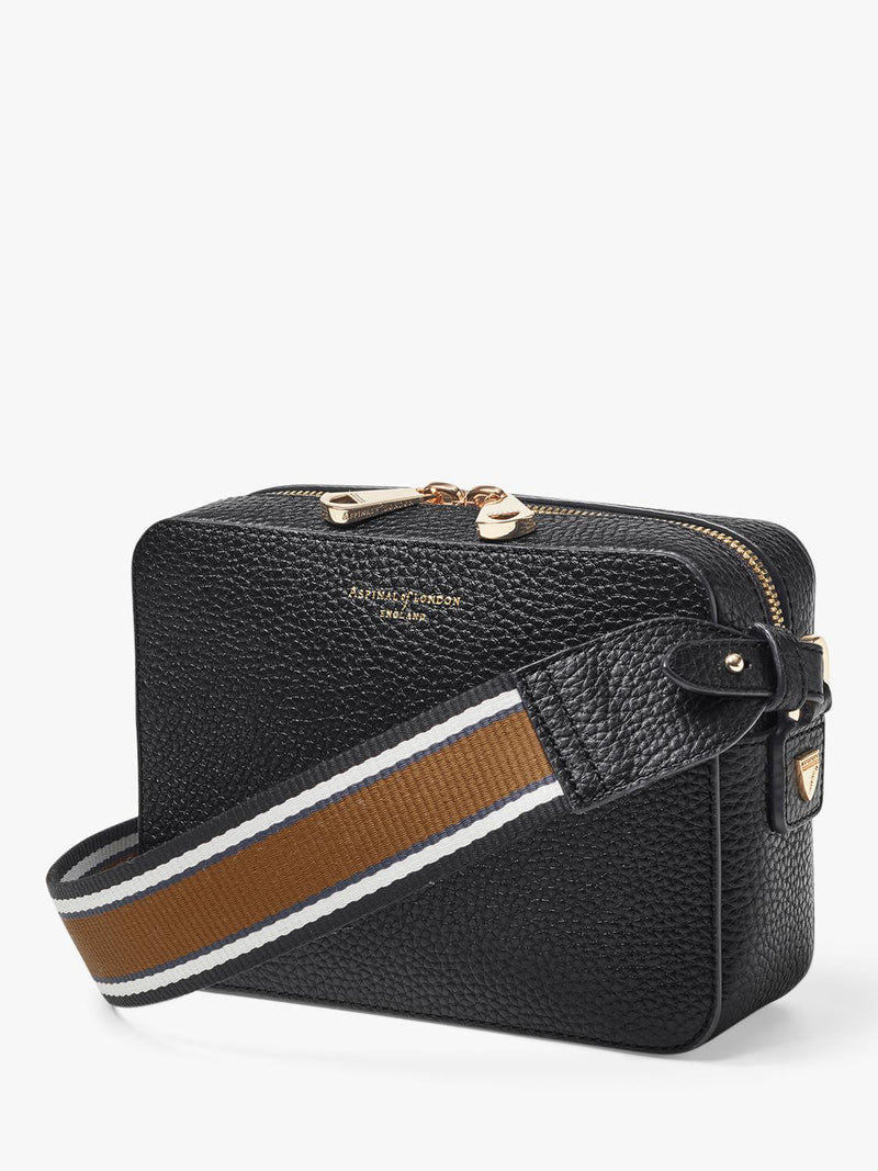 Aspinal of London camera crossbody bag in full-grain leather, UK version