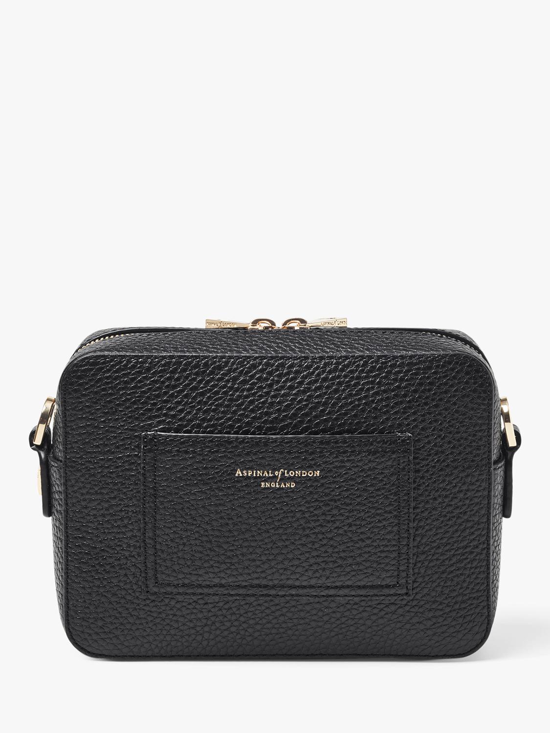 Aspinal of London camera crossbody bag in full-grain leather, UK version