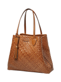 Aspinal of London woven leather tote tan large, UK version