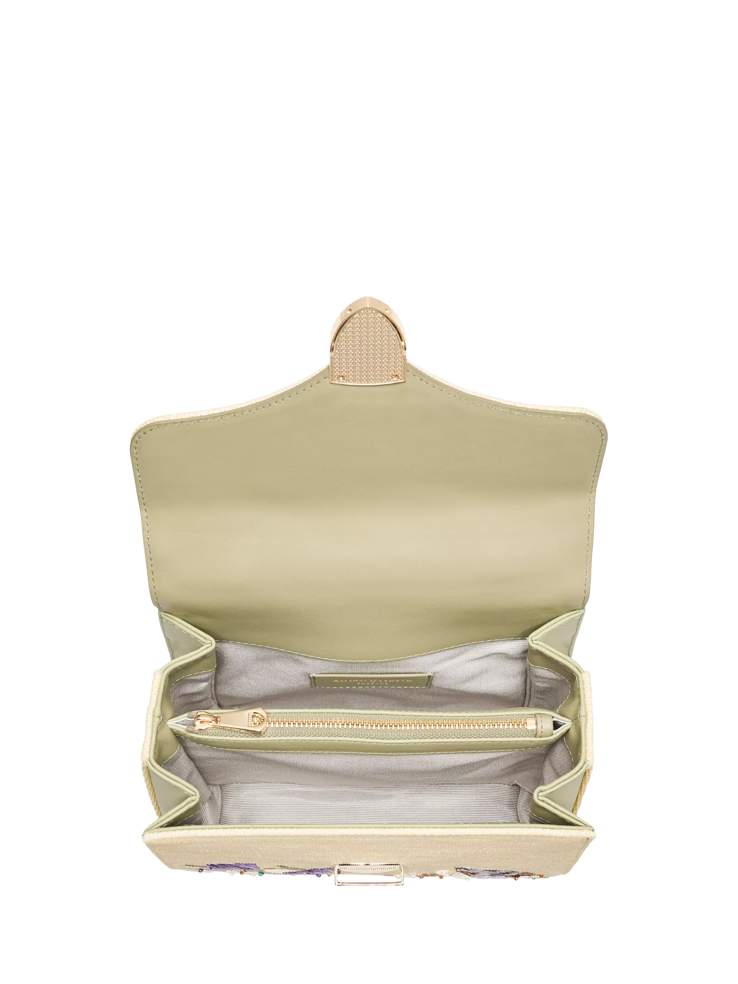 Aspinal of London Mayfair Midi embroidered grab bag, imported from the UK