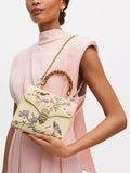 Aspinal of London Mayfair Midi embroidered grab bag, imported from the UK