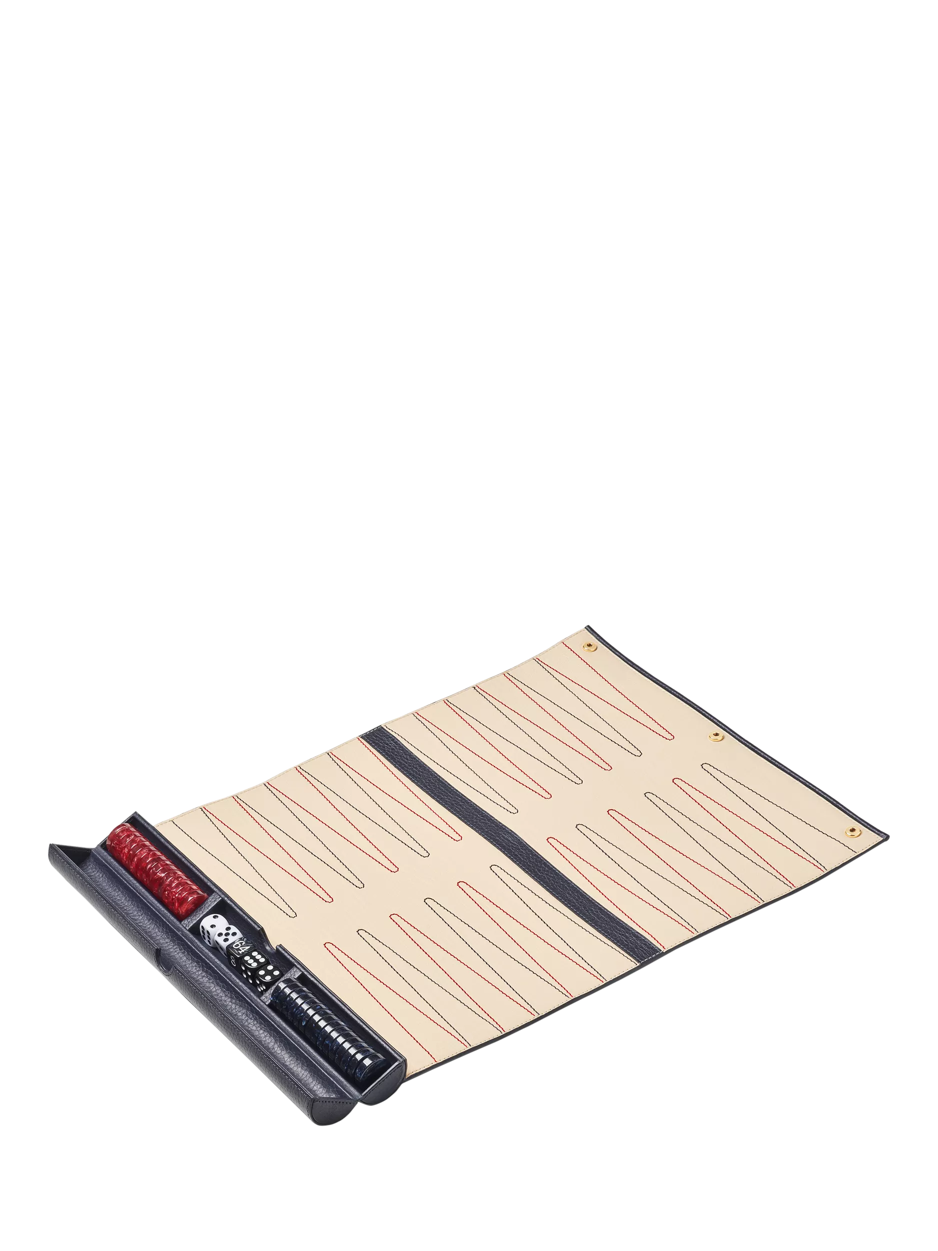 Aspinal of London travel backgammon set navy leather - British product