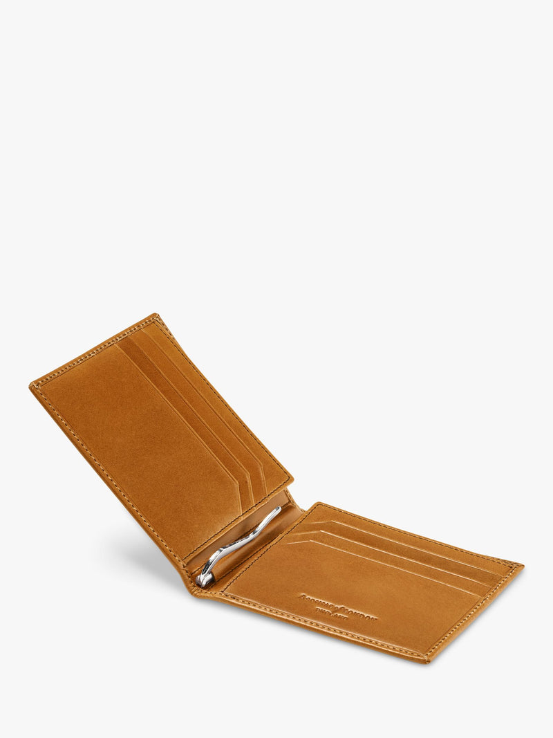 Aspinal of London English tan billfold wallet (British brand)