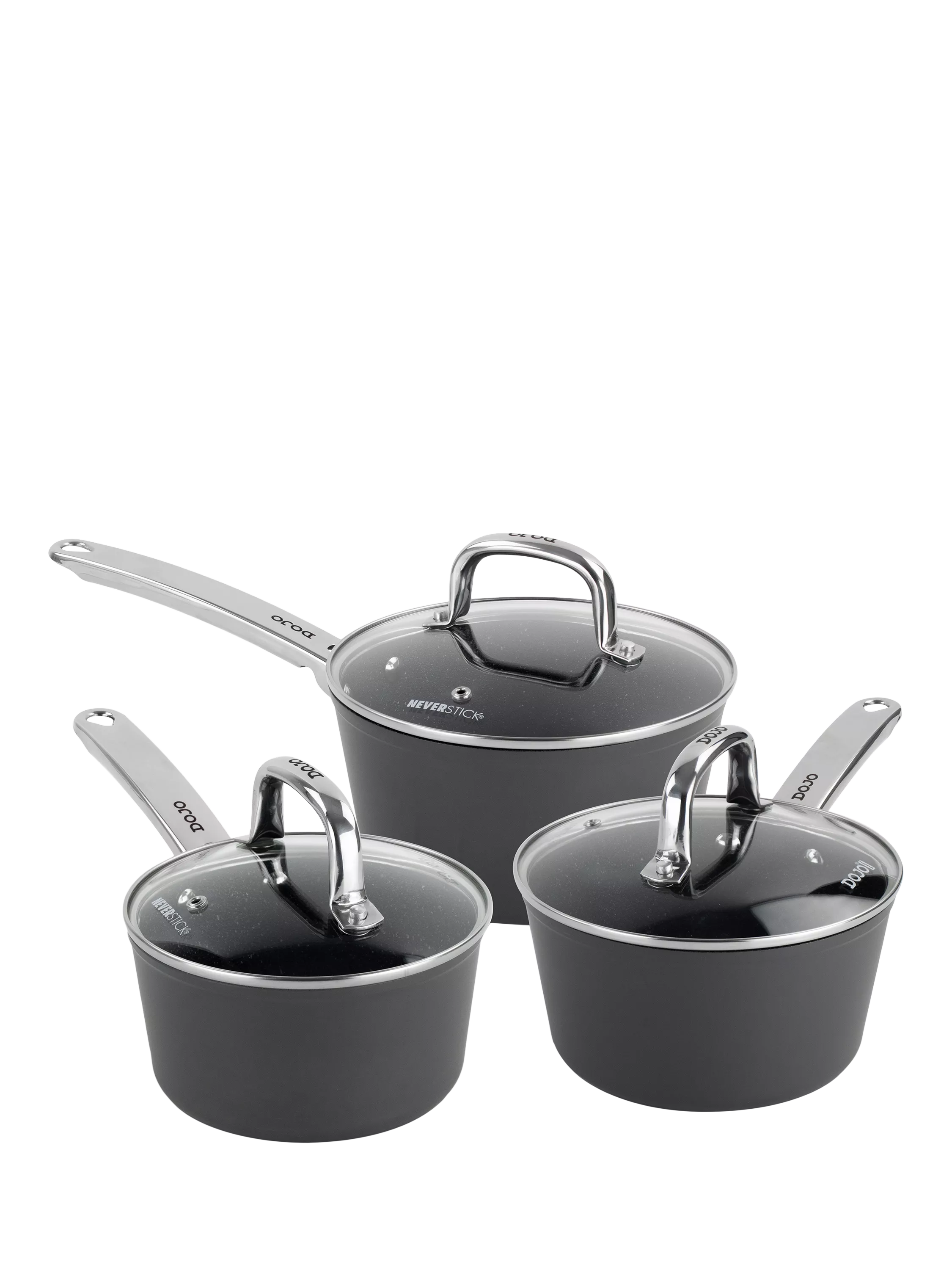 Dojo Neverstick saucepan set 16cm, 18cm, 20cm - British product