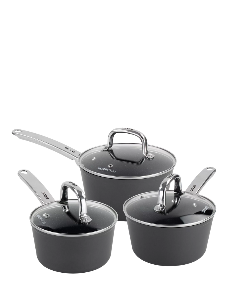 Dojo Neverstick saucepan set 16cm, 18cm, 20cm - British product