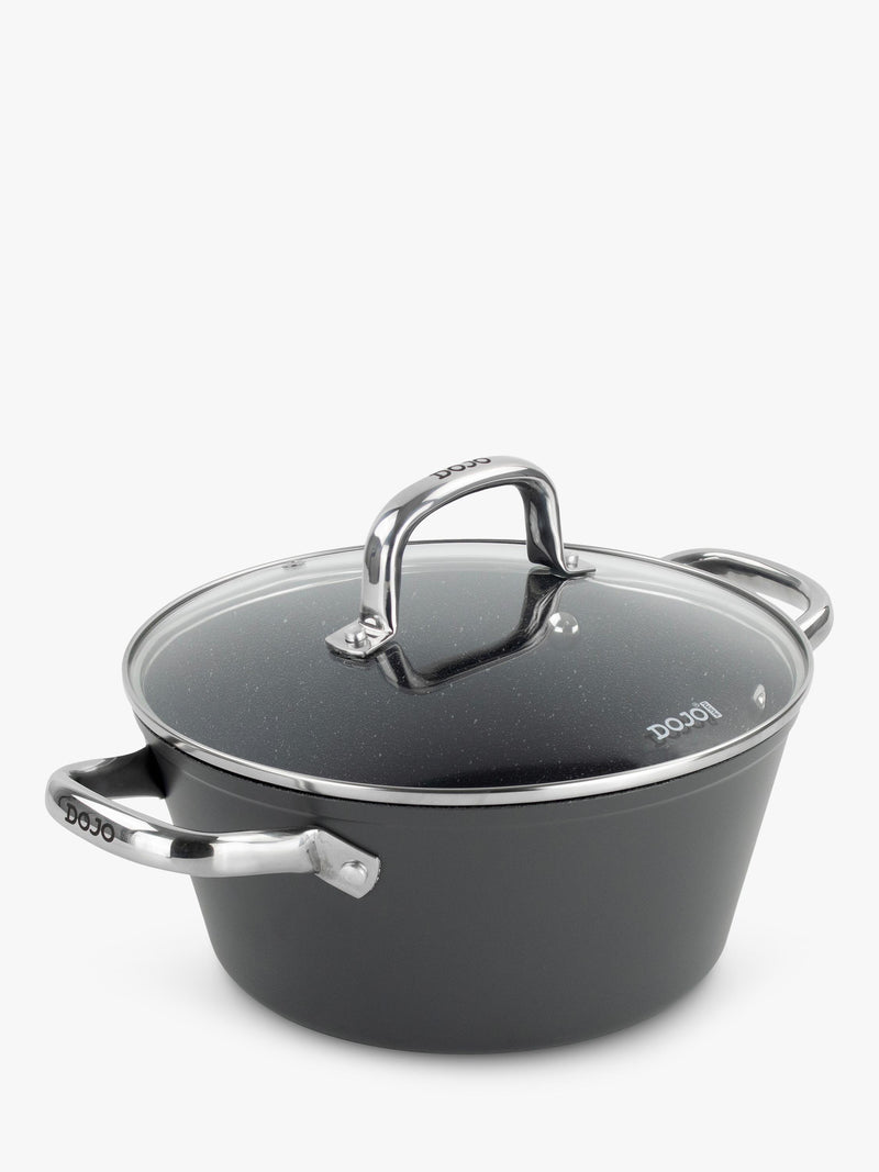 Dojo Yumi Neverstick non-stick casserole dish with lid 24cm - British product