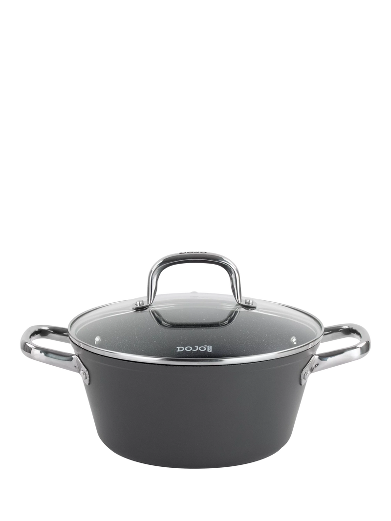 Dojo Yumi Neverstick non-stick casserole dish with lid 24cm - British product