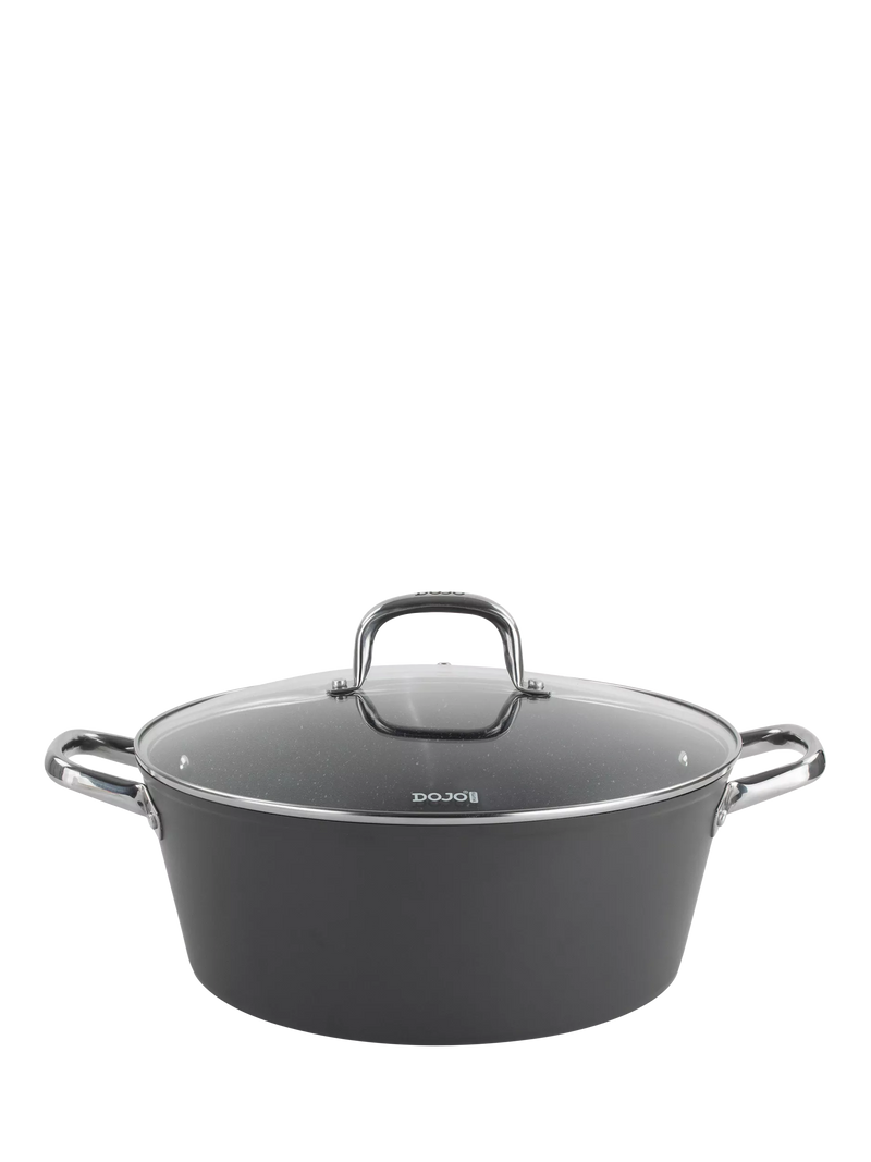 Dojo Yumi Neverstick casserole pot with lid, 32cm - British product
