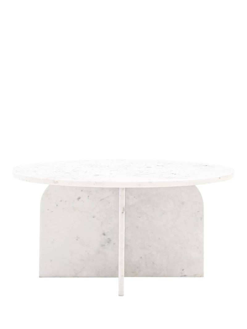 Gallery Direct Vermont Marble Coffee Table, White