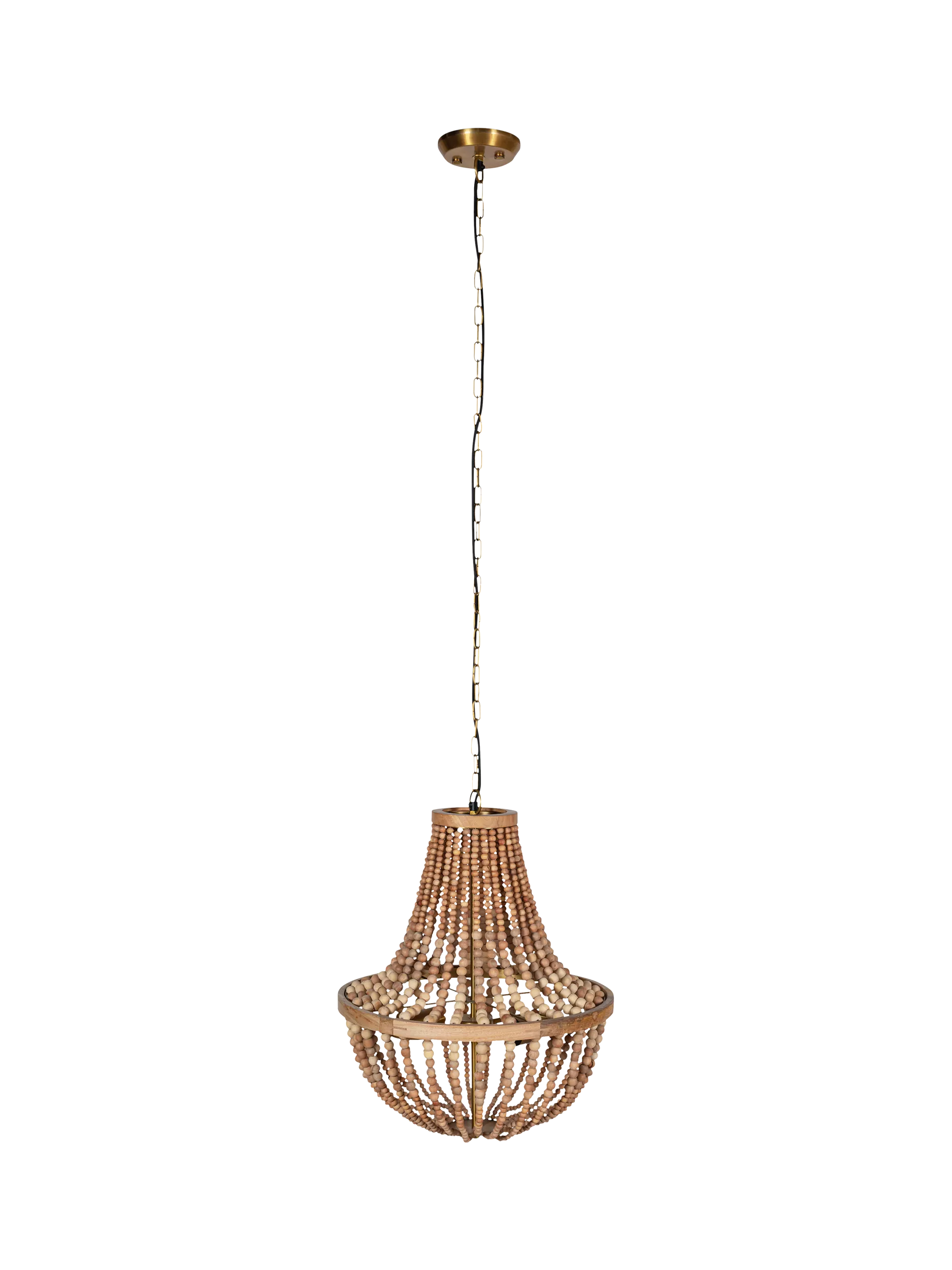 nkuku Neela hand-carved mango wood pendant ceiling light, UK version