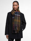 Barbour Deanna tartan scarf green/multi 50x180cm - British product