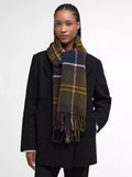 Barbour Deanna tartan scarf green/multi 50x180cm - British product