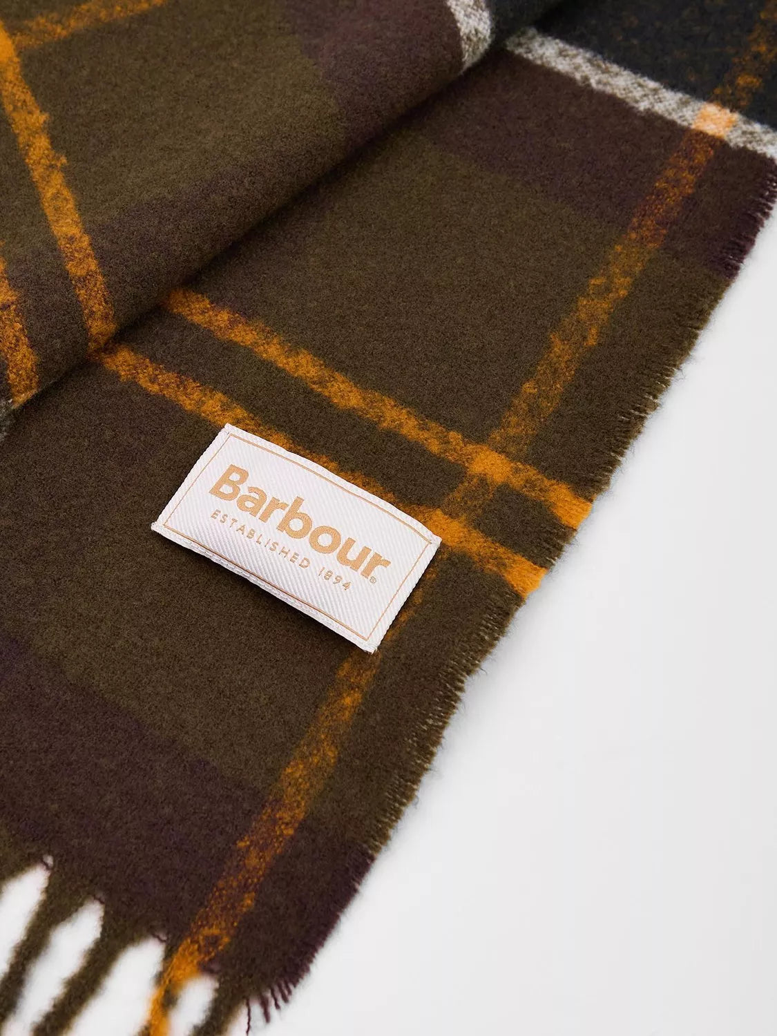 Barbour Deanna tartan scarf green/multi 50x180cm - British product