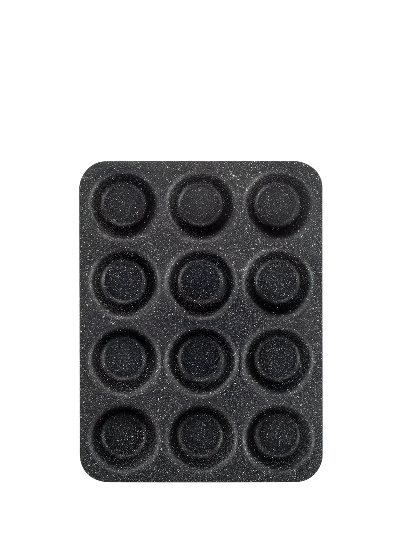 Dojo Yumi Neverstick cupcake tray 12 cup, imported from the UK