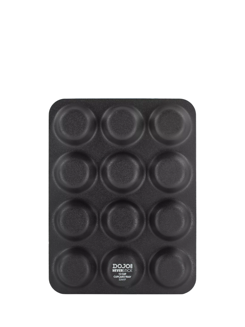 Dojo Yumi Neverstick cupcake tray 12 cup, imported from the UK