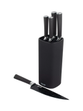 Dojo Yumi universal knife block with 5 non-stick kitchen knives (British brand)