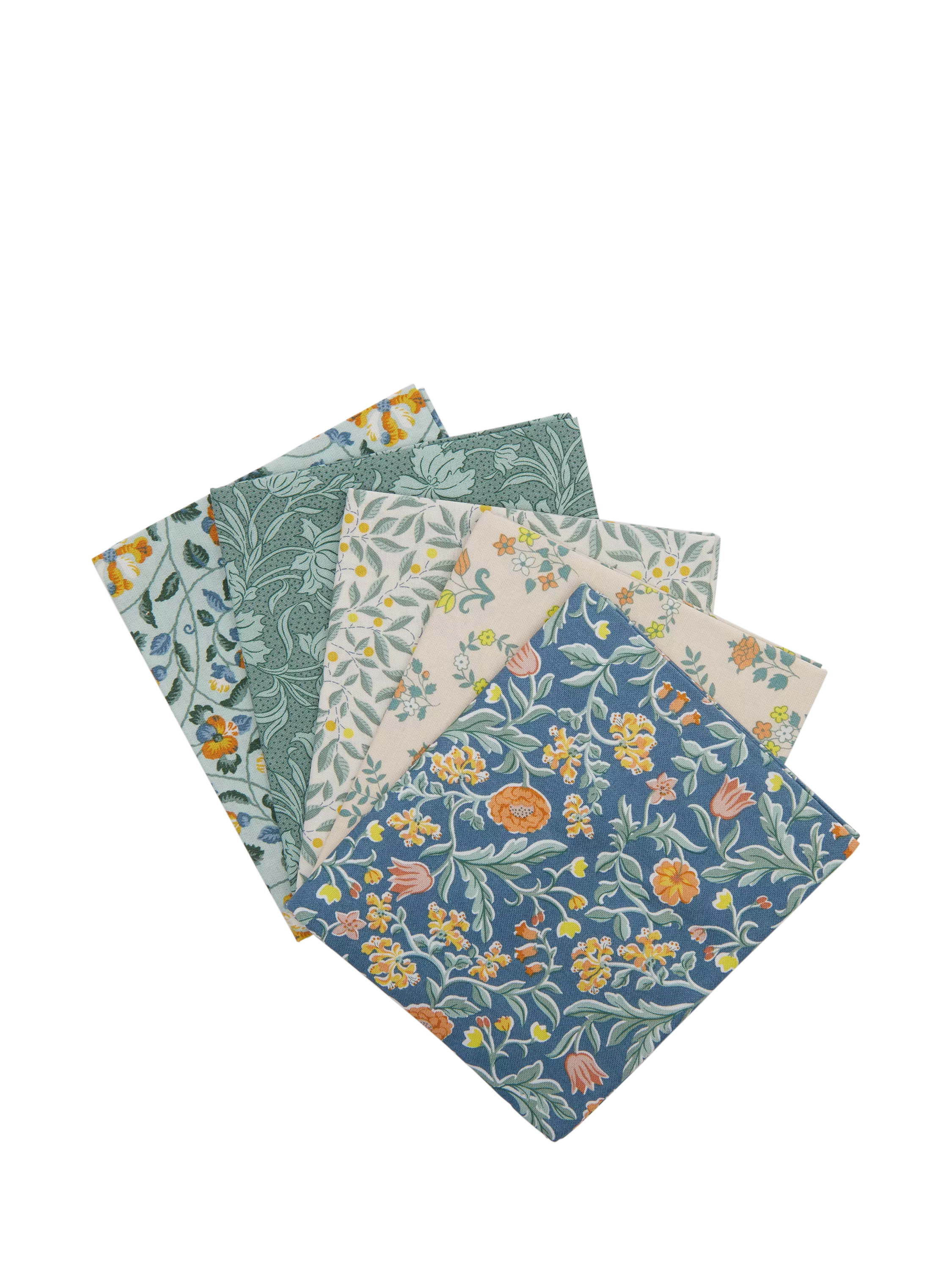 Liberty Fabrics Craft Garden May's Flowers fat quarters pack of 5 (British brand)