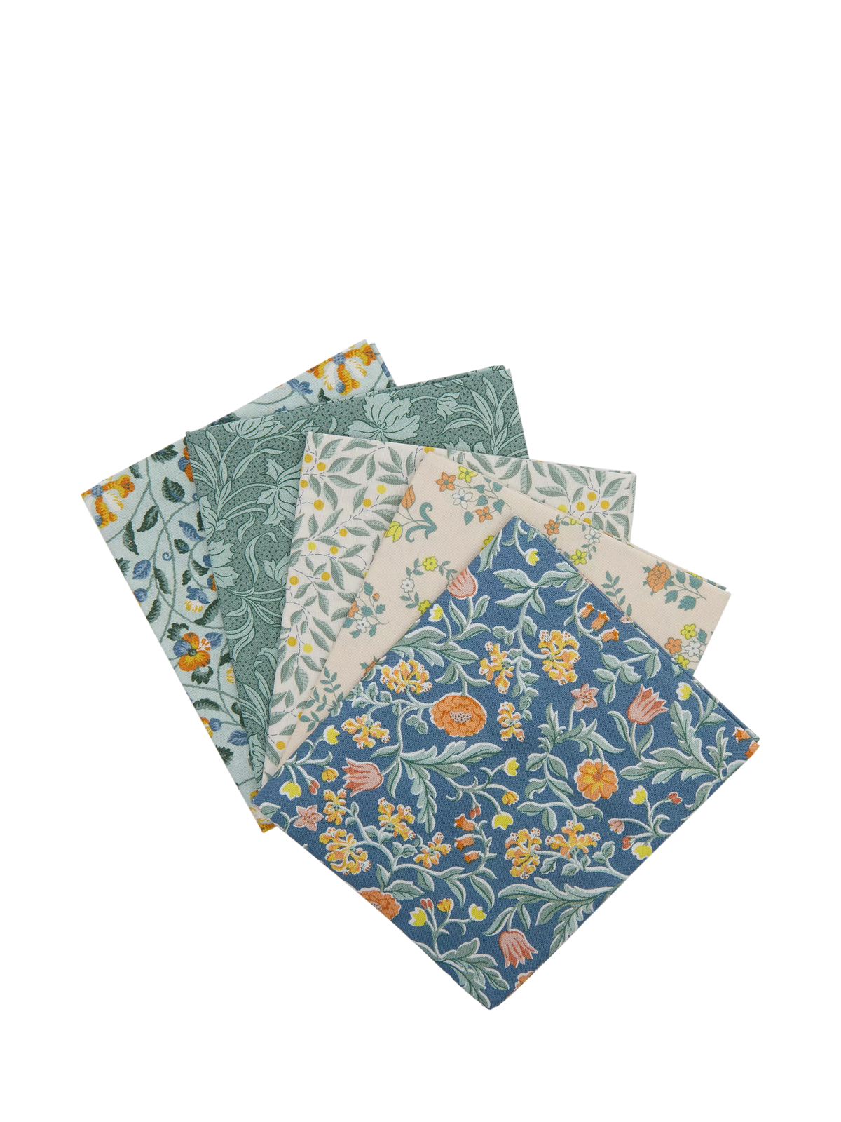 Liberty Fabrics Craft Garden May's Flowers fat quarters pack of 5 (British brand)