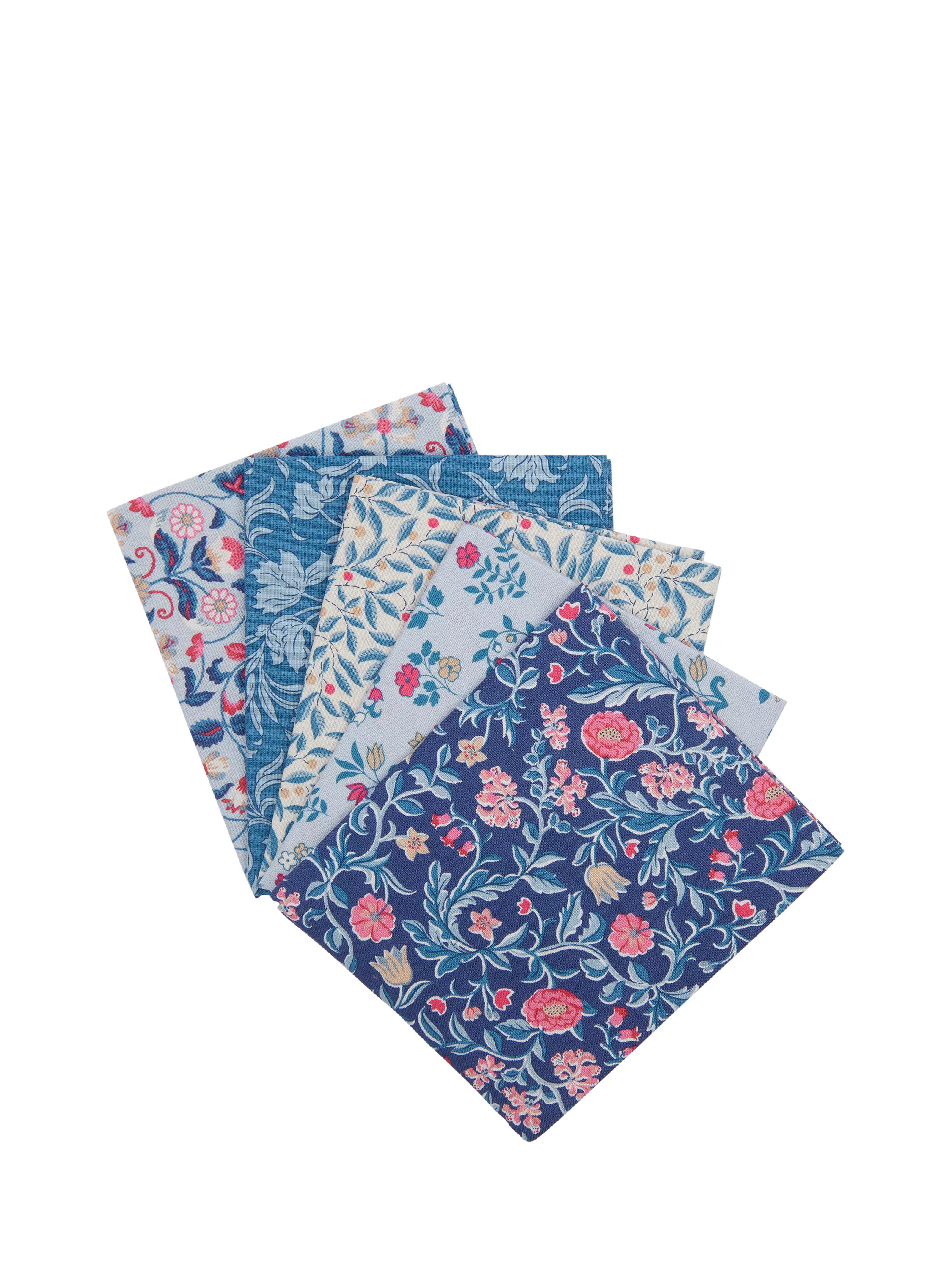 Liberty Fabrics Willow Stitch fat quarters pack of 5, imported from the UK